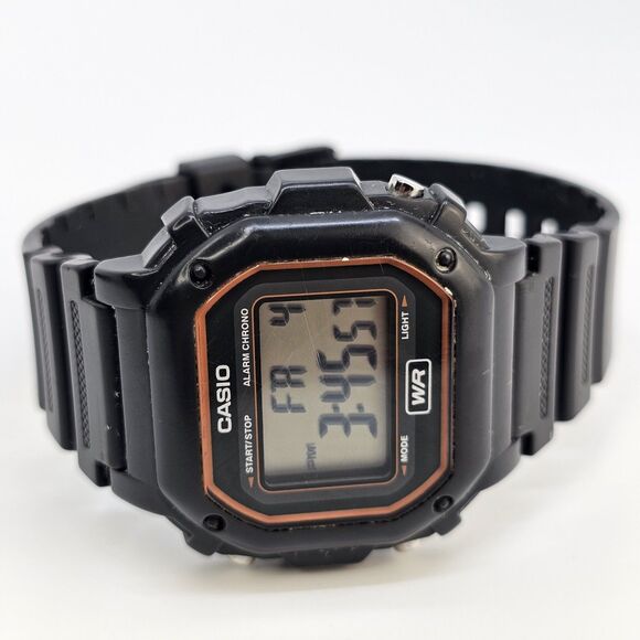 Casio Digital Sport Watch Men 42MM Black Case Black Plastic Bands - Picture 5 of 15